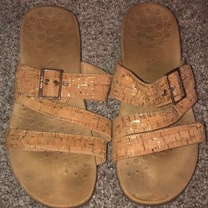 Slides with gold accents